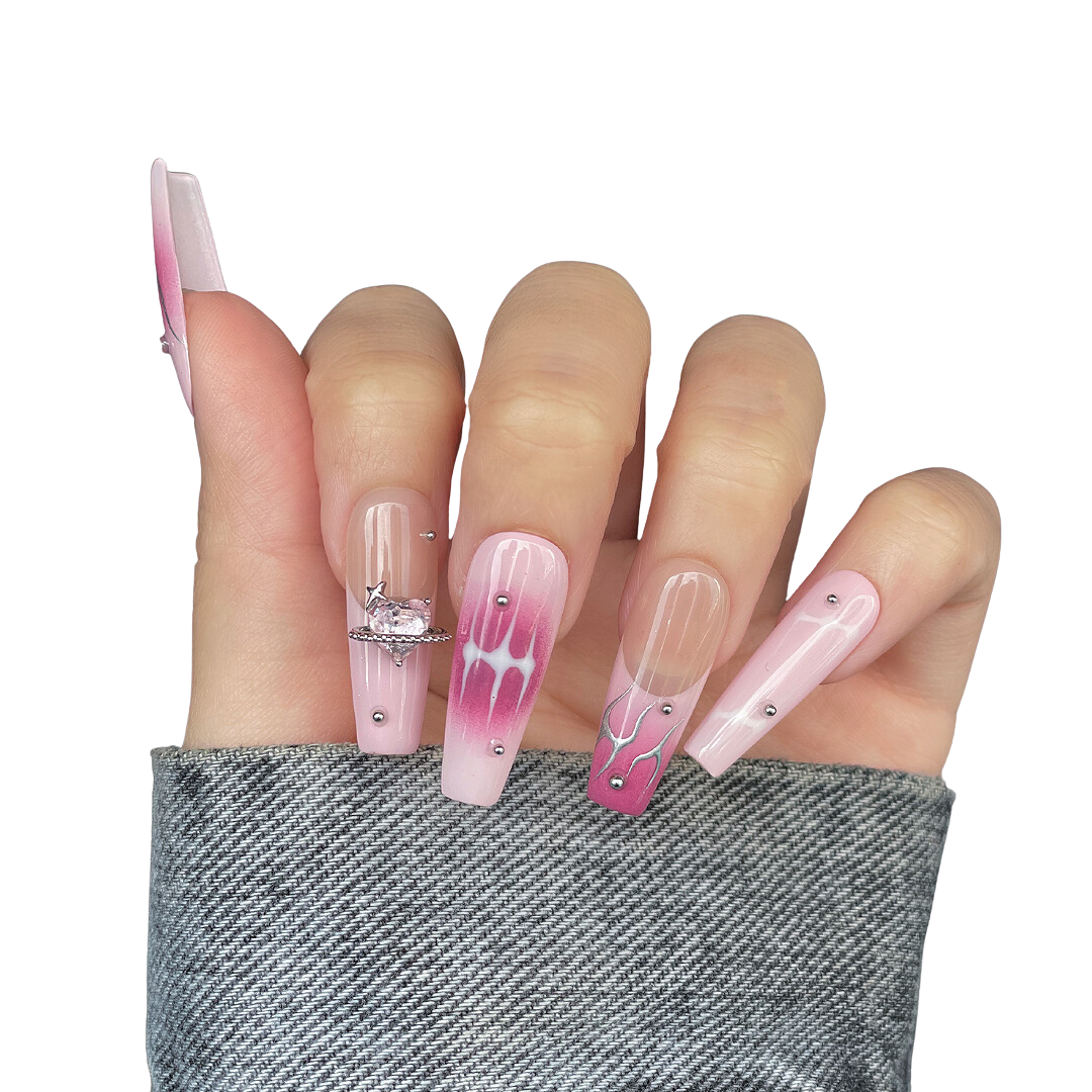 Pink Ombre Press-On Nails